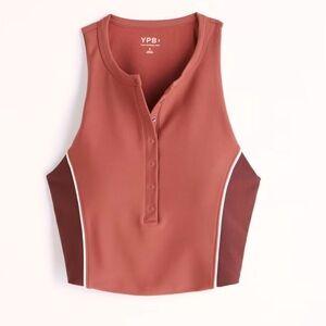 NWOT Abercrombie YPB SculptLUX Plunge Henley Slim Tank / small